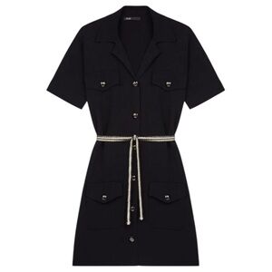 NWT MAJE Women’s Elegant Black Mini Dress